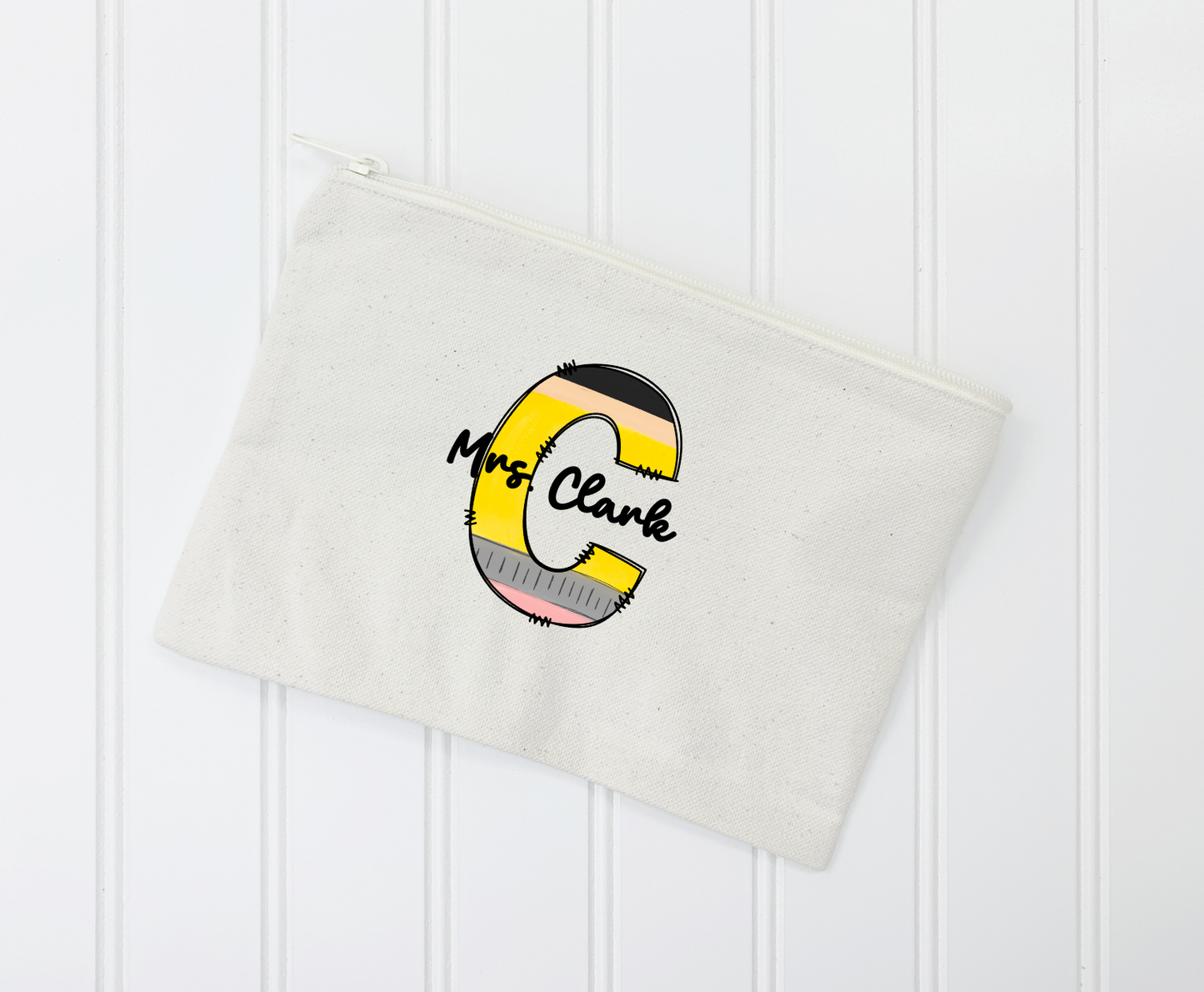 Teacher Canvas Pencil Pouch