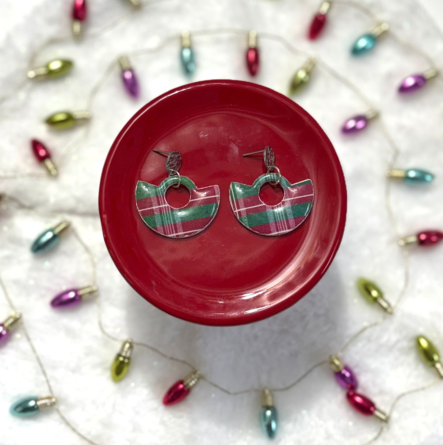 Yuletide Plaid Dangles