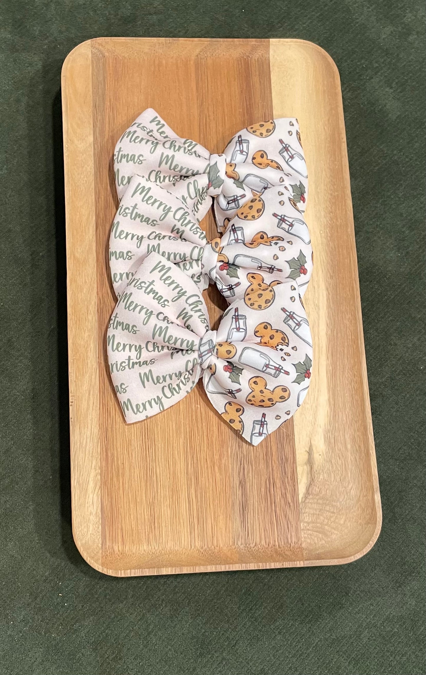 Milk and Cookies Hair Bows