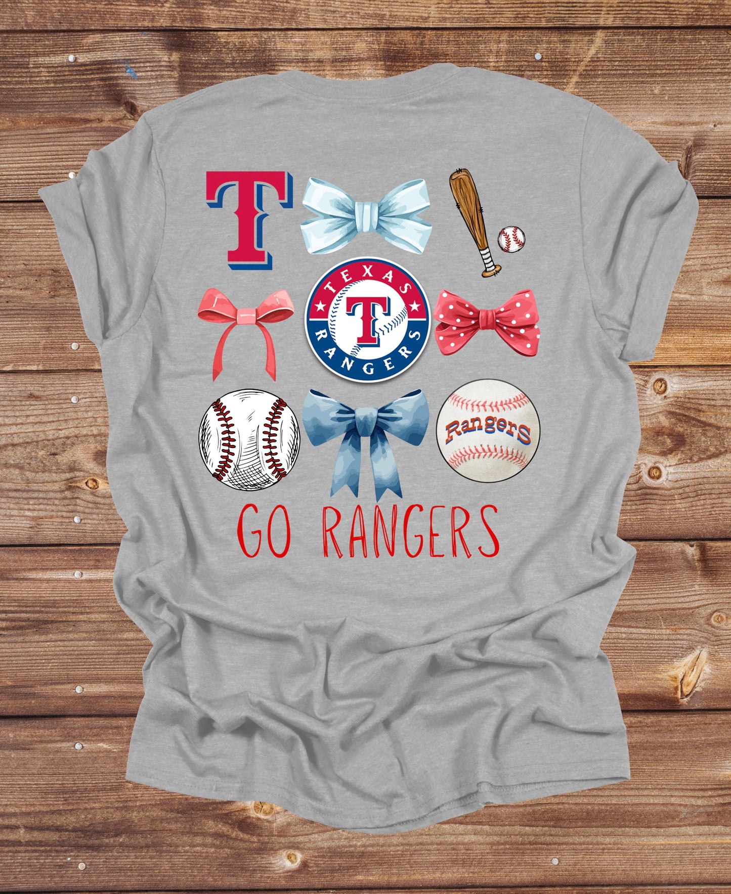Baseball Tee: Rangers
