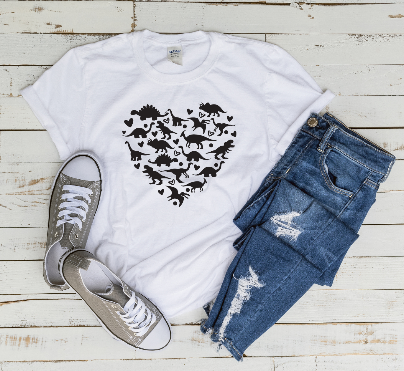 Dino Heart Black