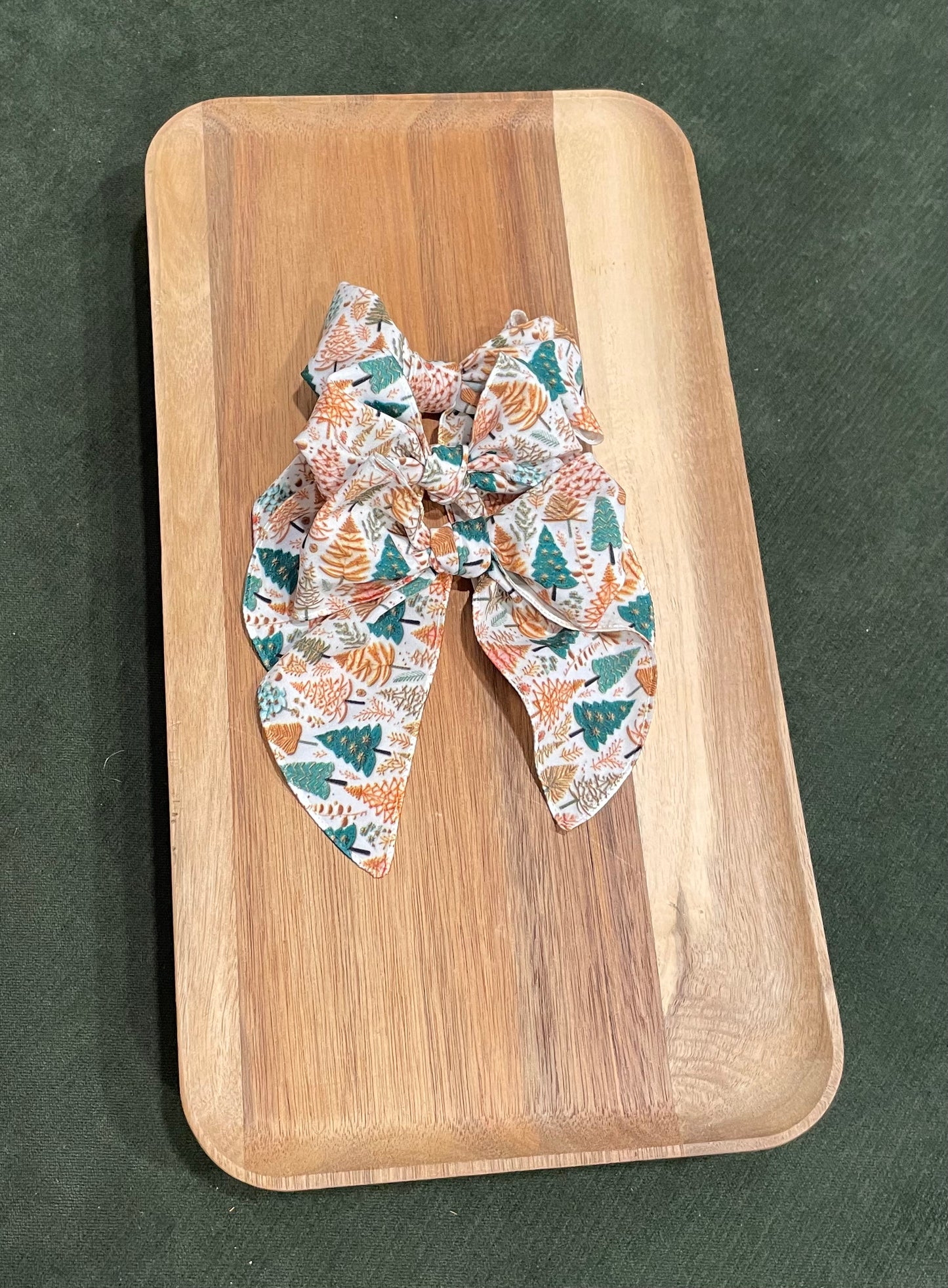 Pastel Trees Hair Bows