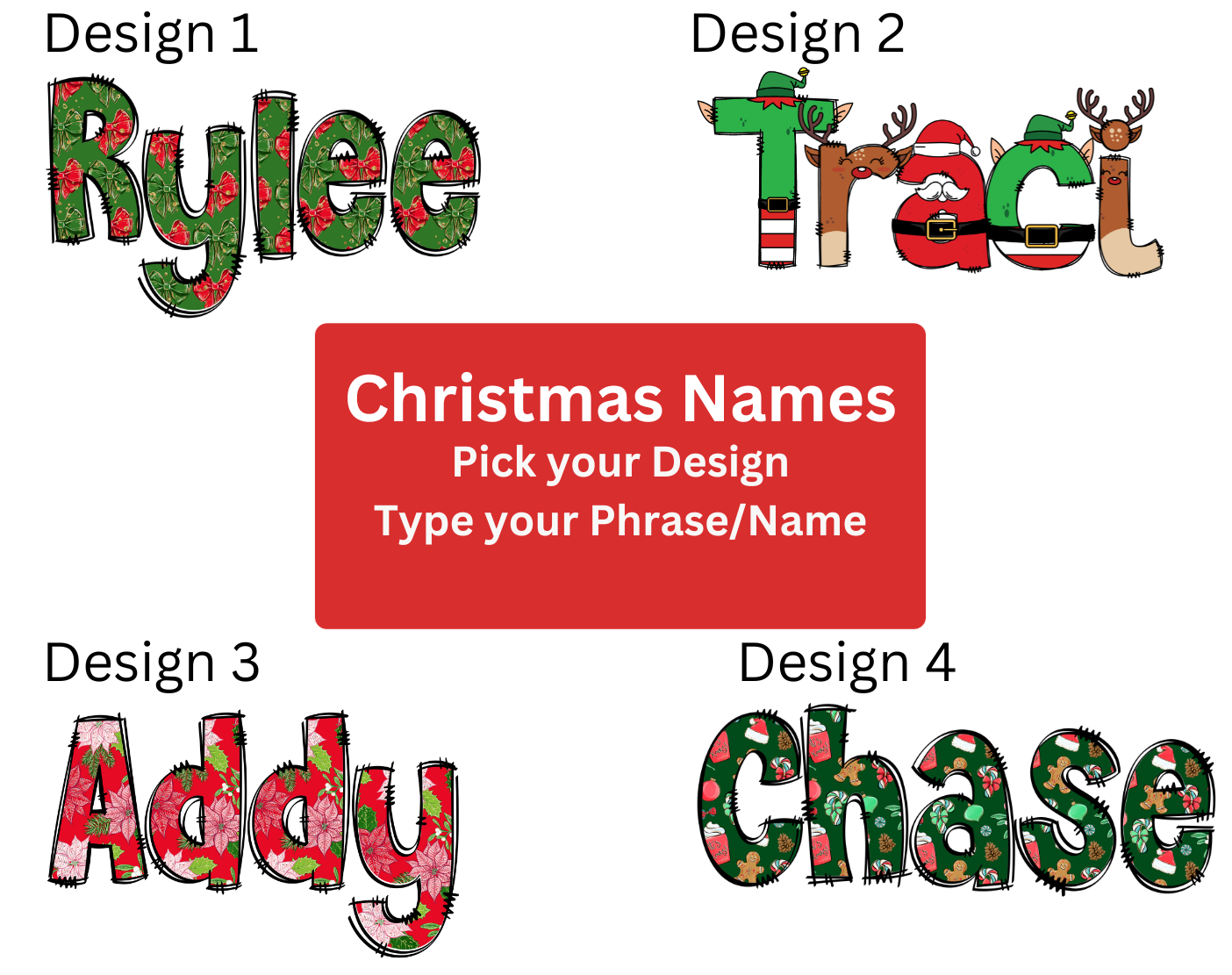 Christmas Name Shirt (Short Sleeve)