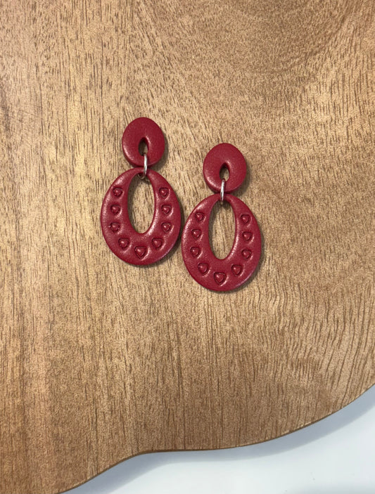 Scarlet Sweetheart Hoops