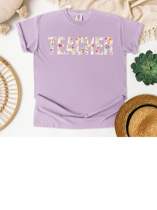 Floral Teacher Shirt