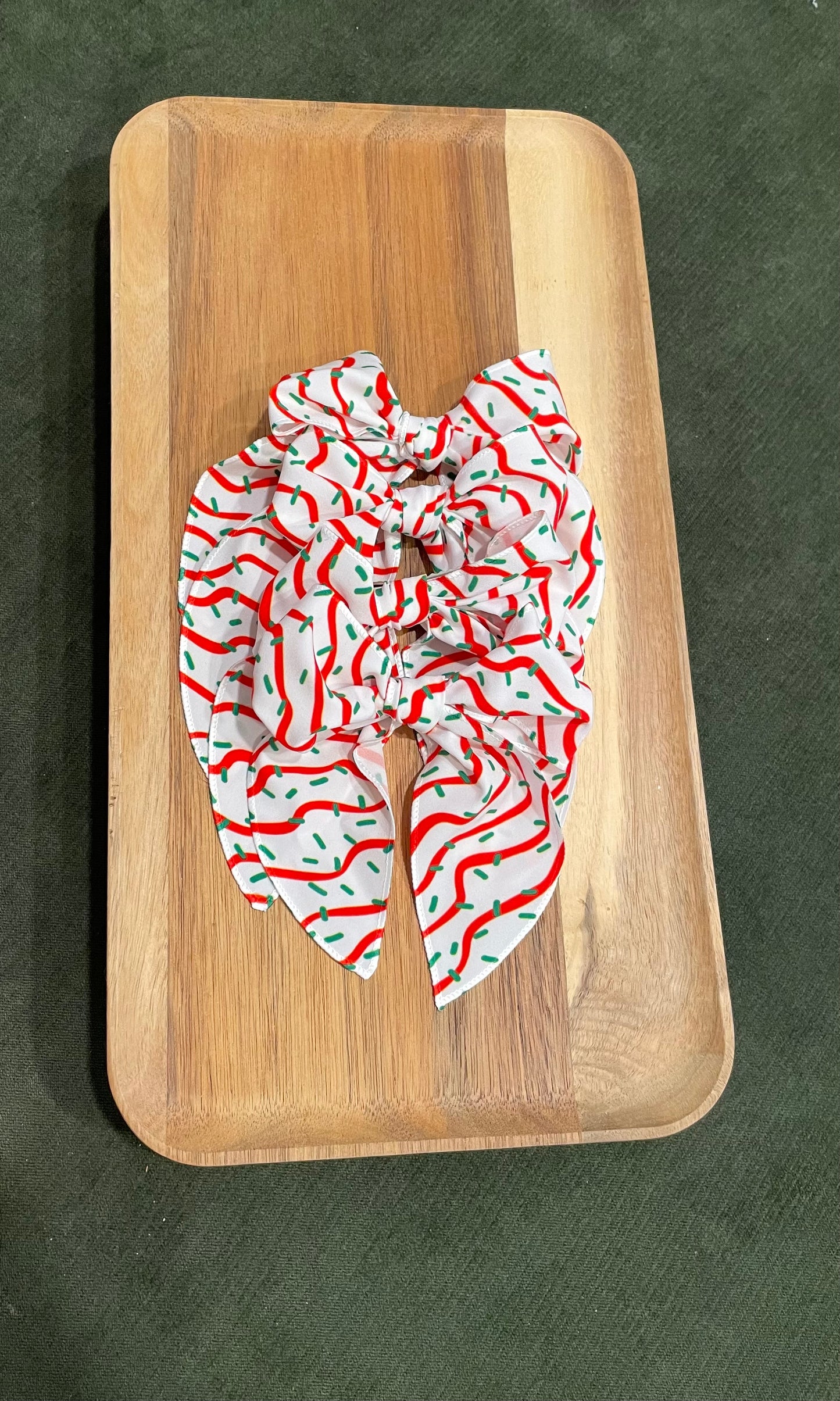 Christmas Tree Cake Hair Bows