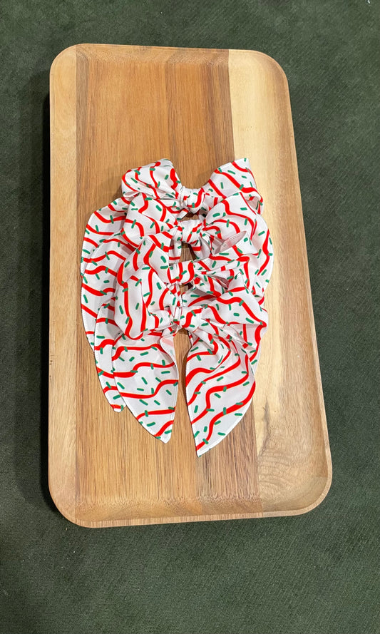 Christmas Tree Cake Hair Bows