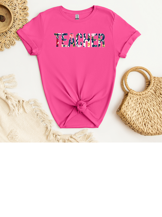 Floral Teacher Shirt