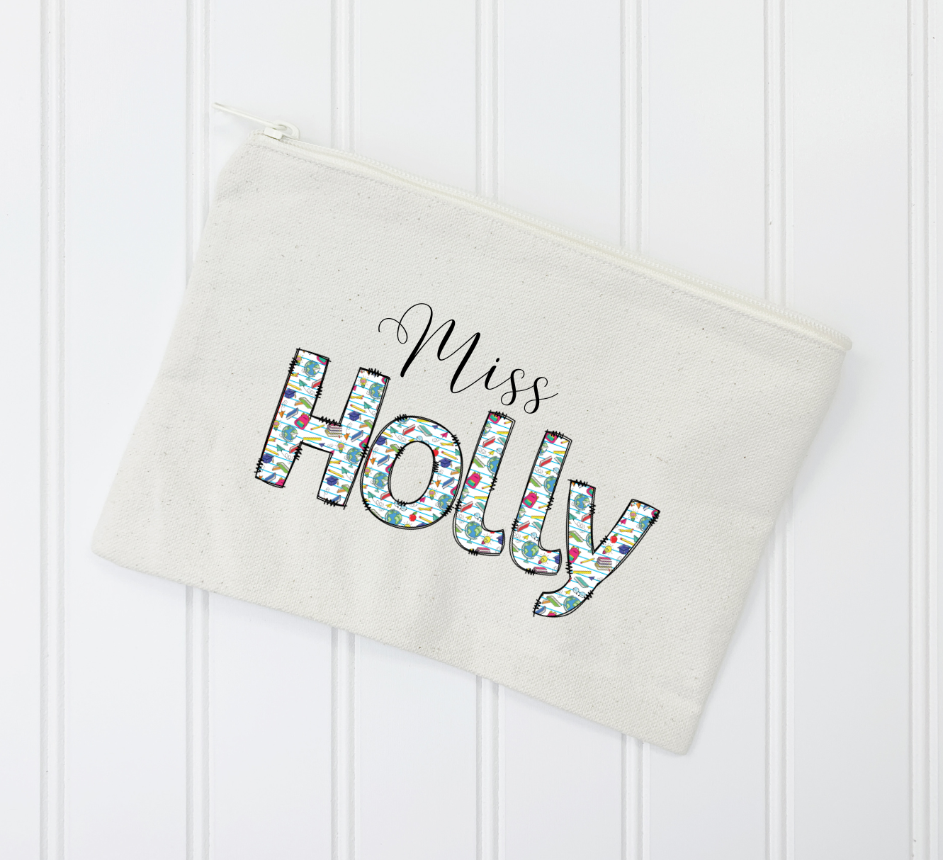 Teacher Canvas Pencil Pouch