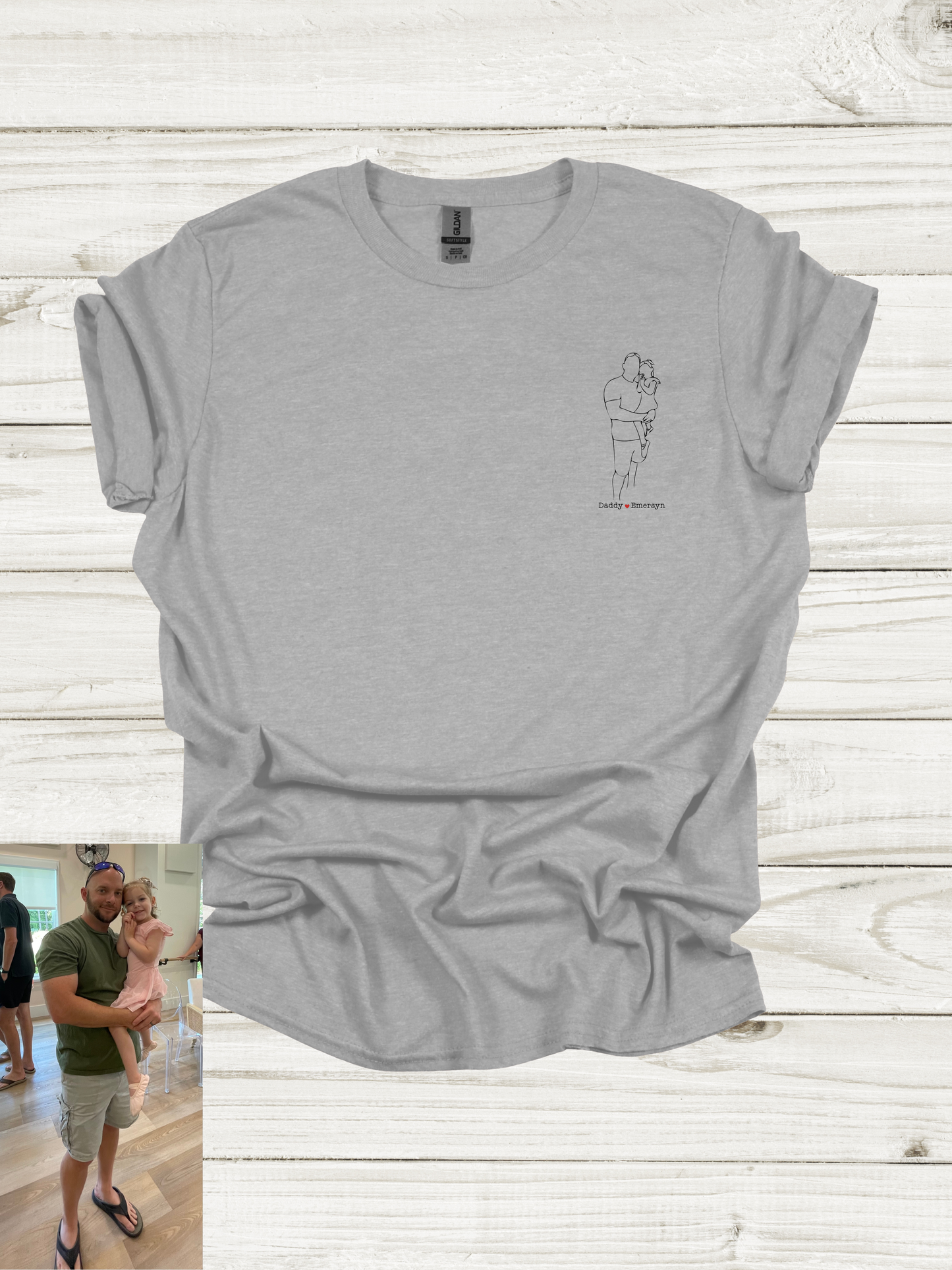 Custom Father's Day Drawing with Phrase