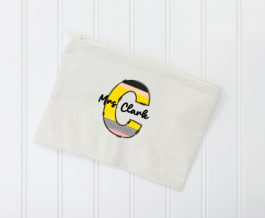 Teacher Canvas Pencil Pouch