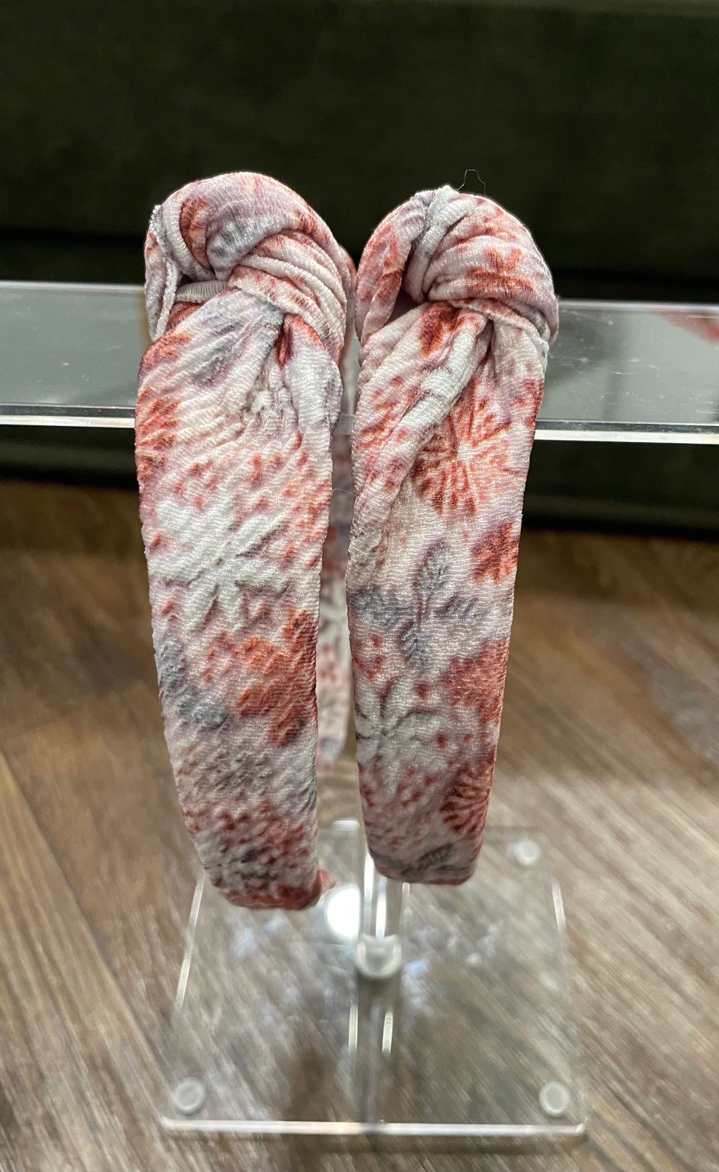 Pink Snowfall Knotted Headband