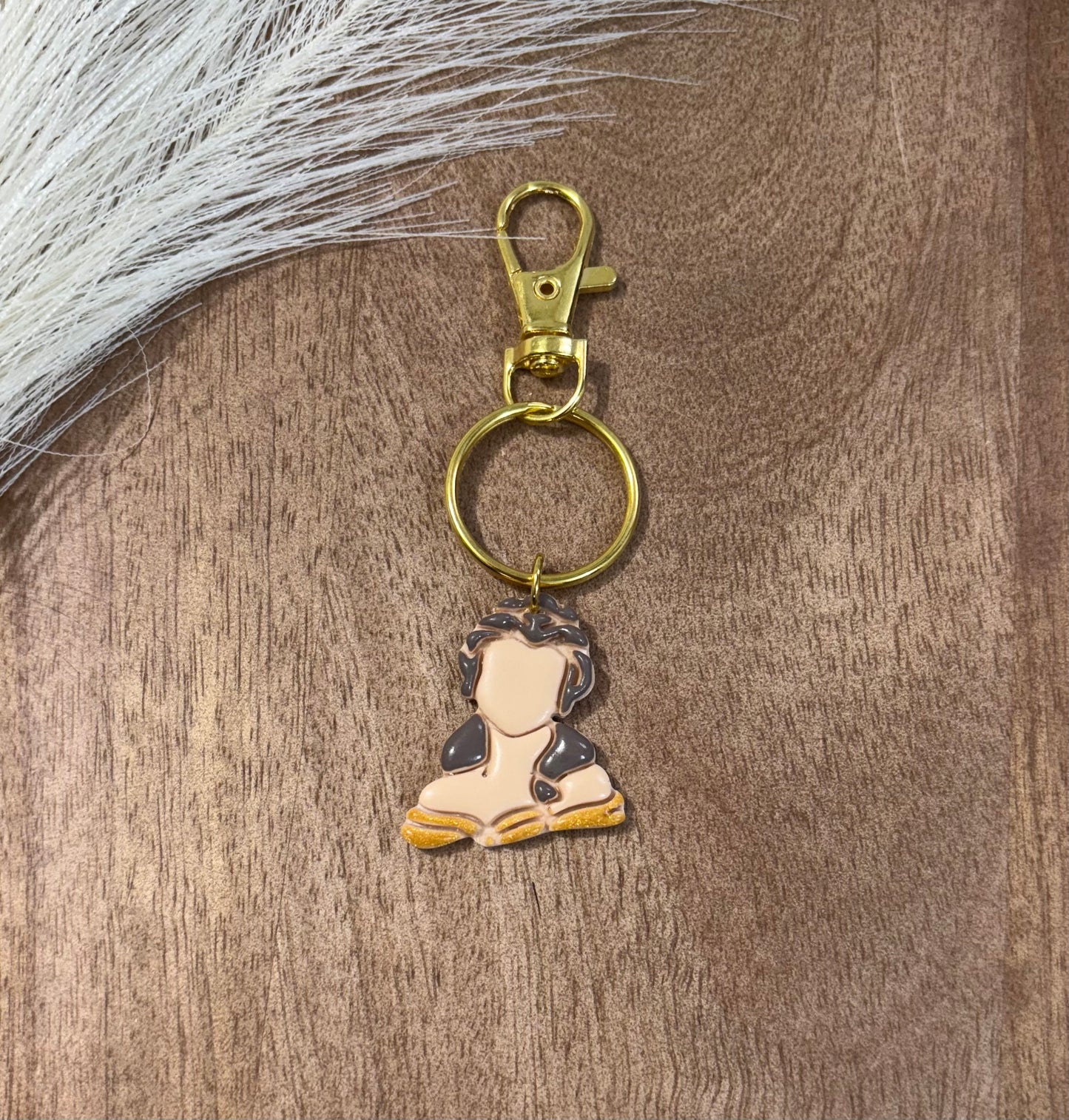 Crowned Rose Silhouette Bag Charm
