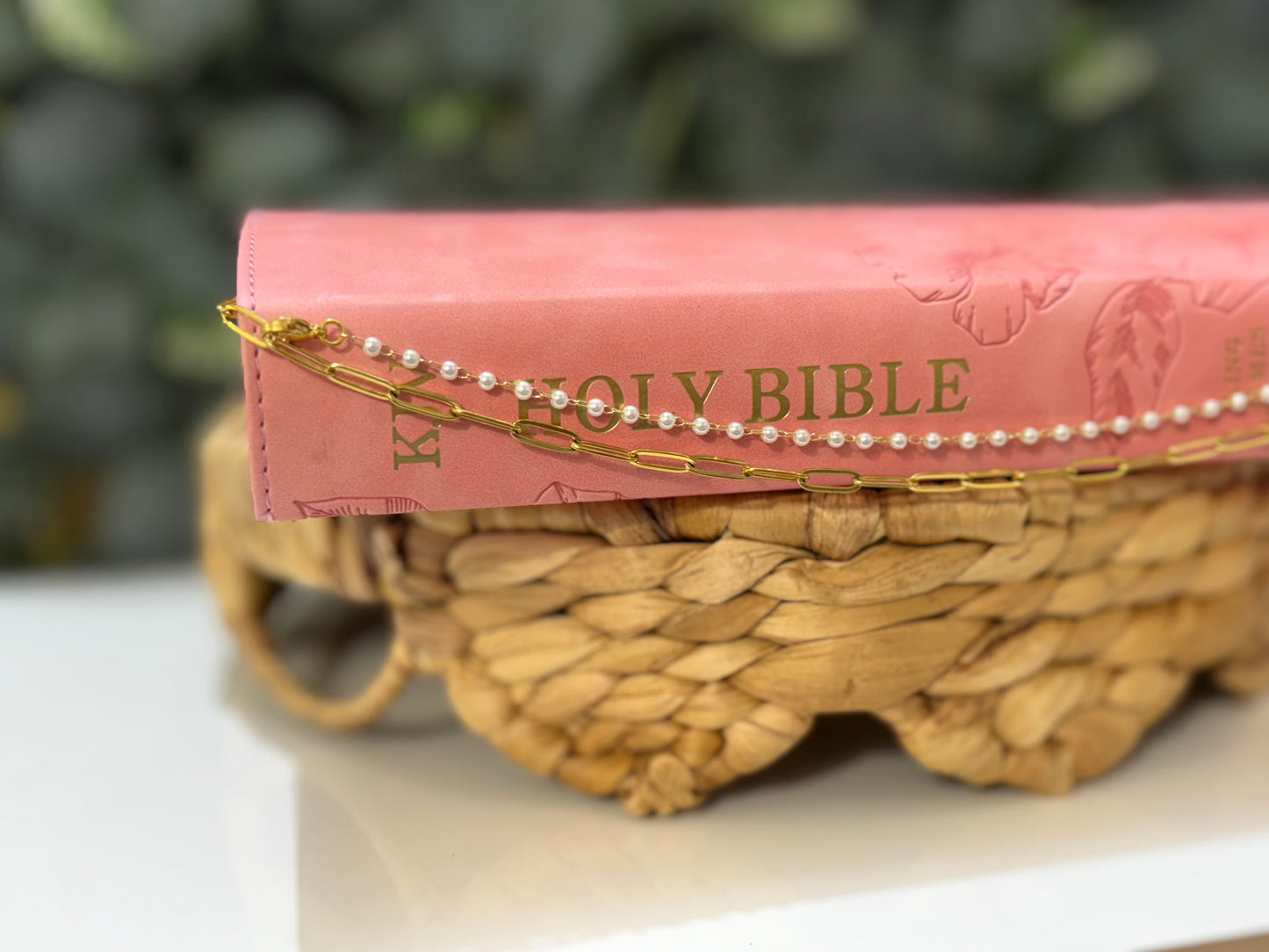 Petite Pearl Layering Chain | Dainty Pearl Bible Chain Accessory | Minimal Christian Gift for Women