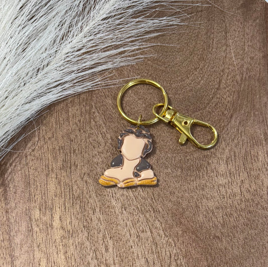 Crowned Rose Silhouette Bag Charm