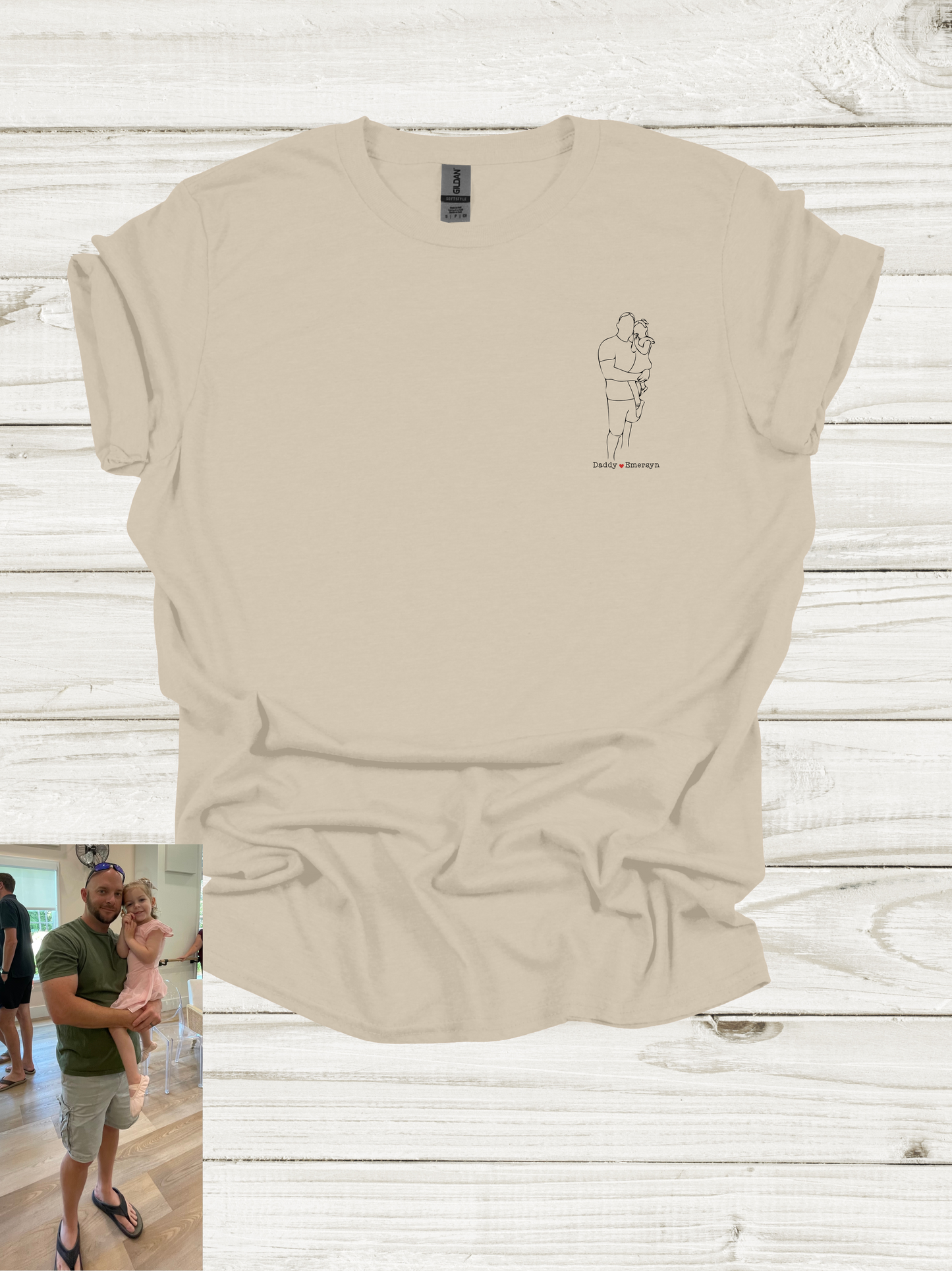 Custom Father's Day Drawing with Phrase