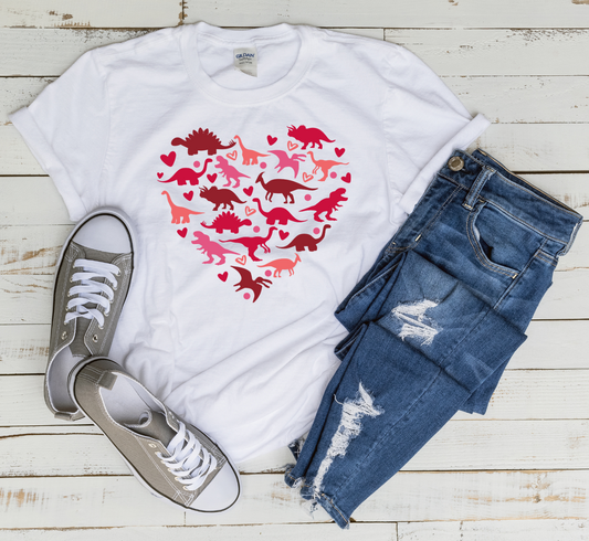 Dino Heart Colorful
