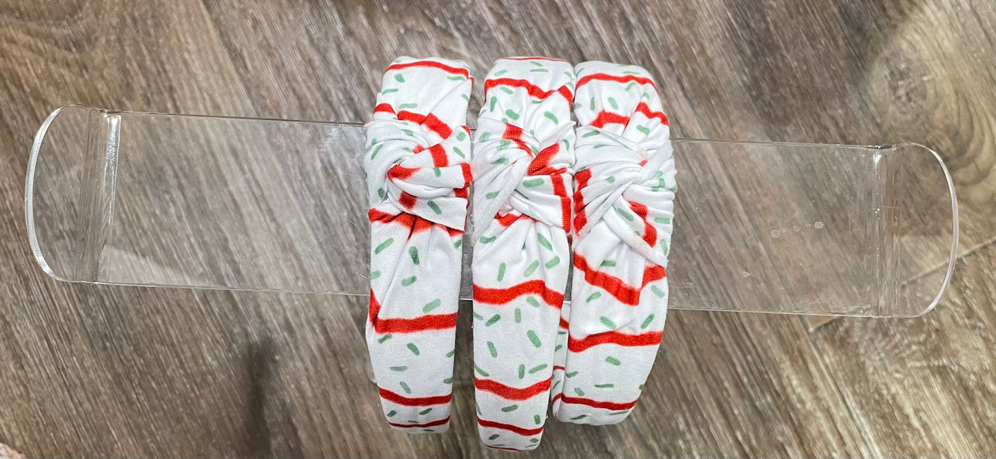 Christmas Tree Cakes Knotted Headband