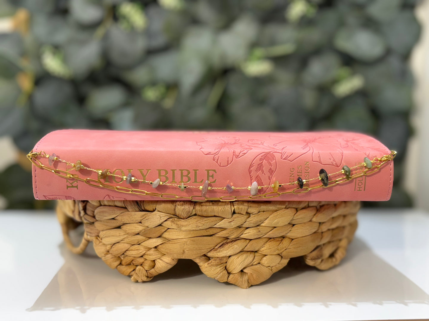 Stone Blend Gemstone Layering Chain | Mixed Neutral Bible Chain Accessory | Christian Gift for Women