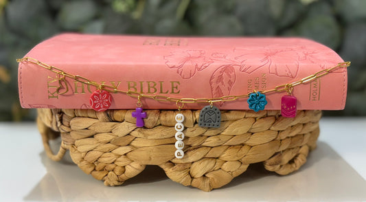 Peaceful Faith Charm Chain | “Peace” Bible Charm Chain | Christian Gift for Women