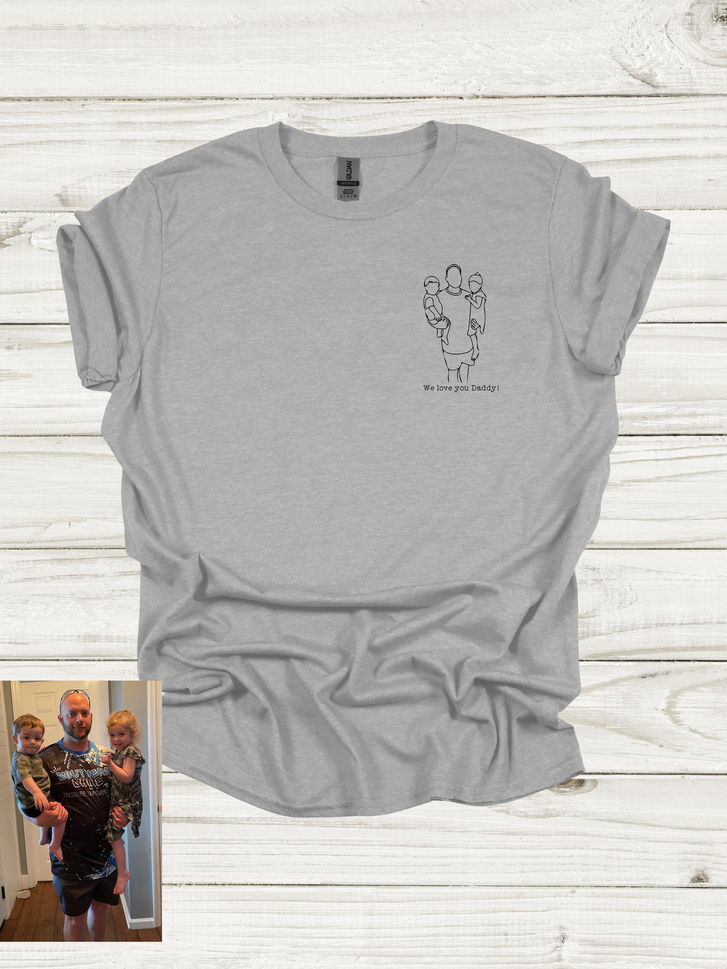Custom Father's Day Drawing with Phrase