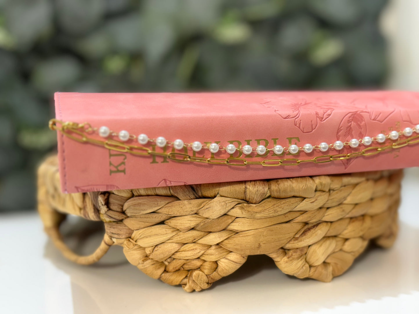 Classic Pearl Layering Chain | Pearl Bible Chain Accessory | Elegant Christian Gift for Women