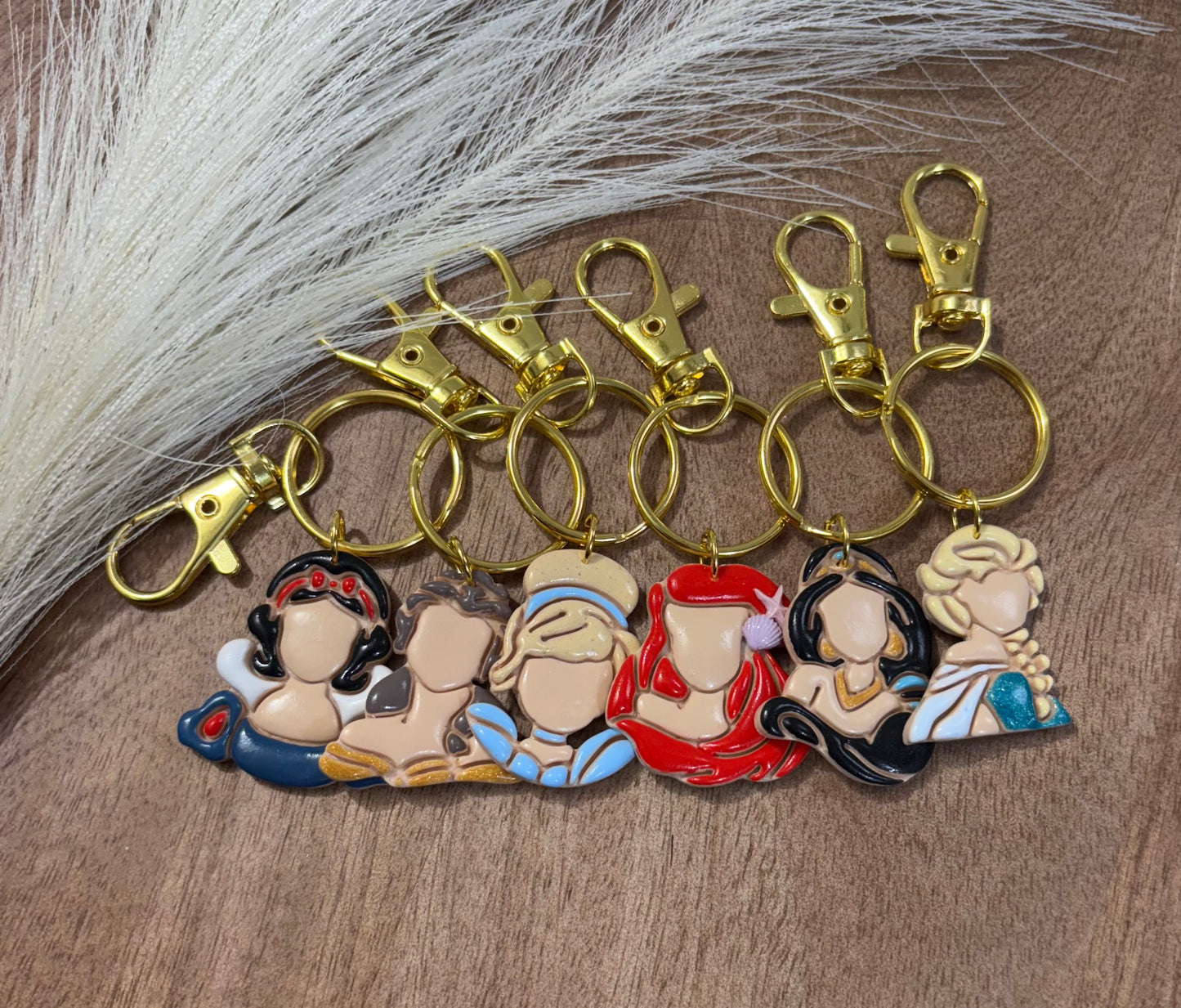 Crowned Rose Silhouette Bag Charm