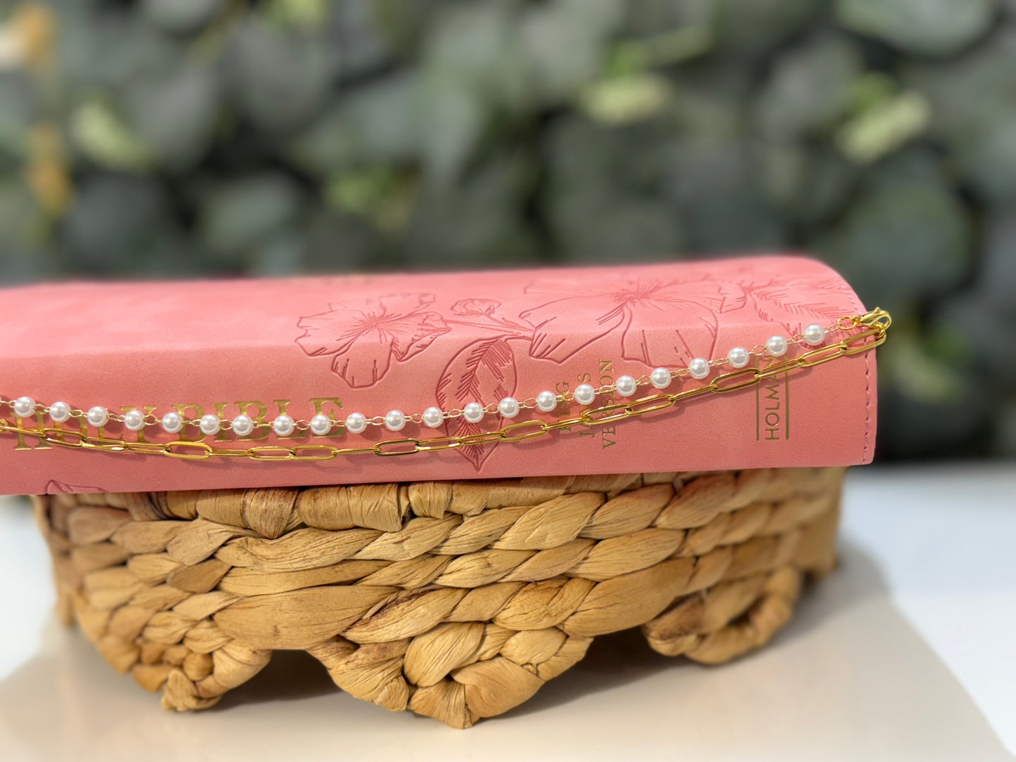 Classic Pearl Layering Chain | Pearl Bible Chain Accessory | Elegant Christian Gift for Women