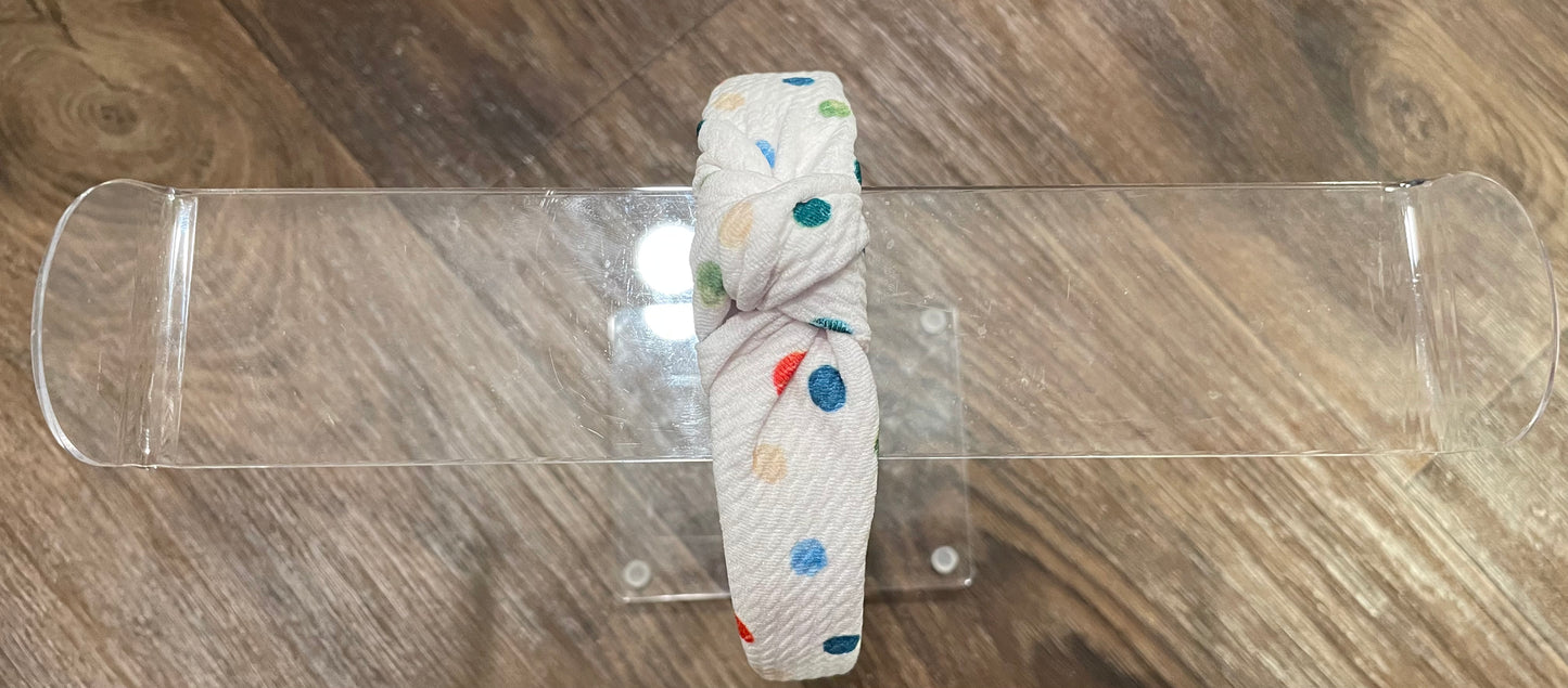 Holiday Dots Knotted Headband