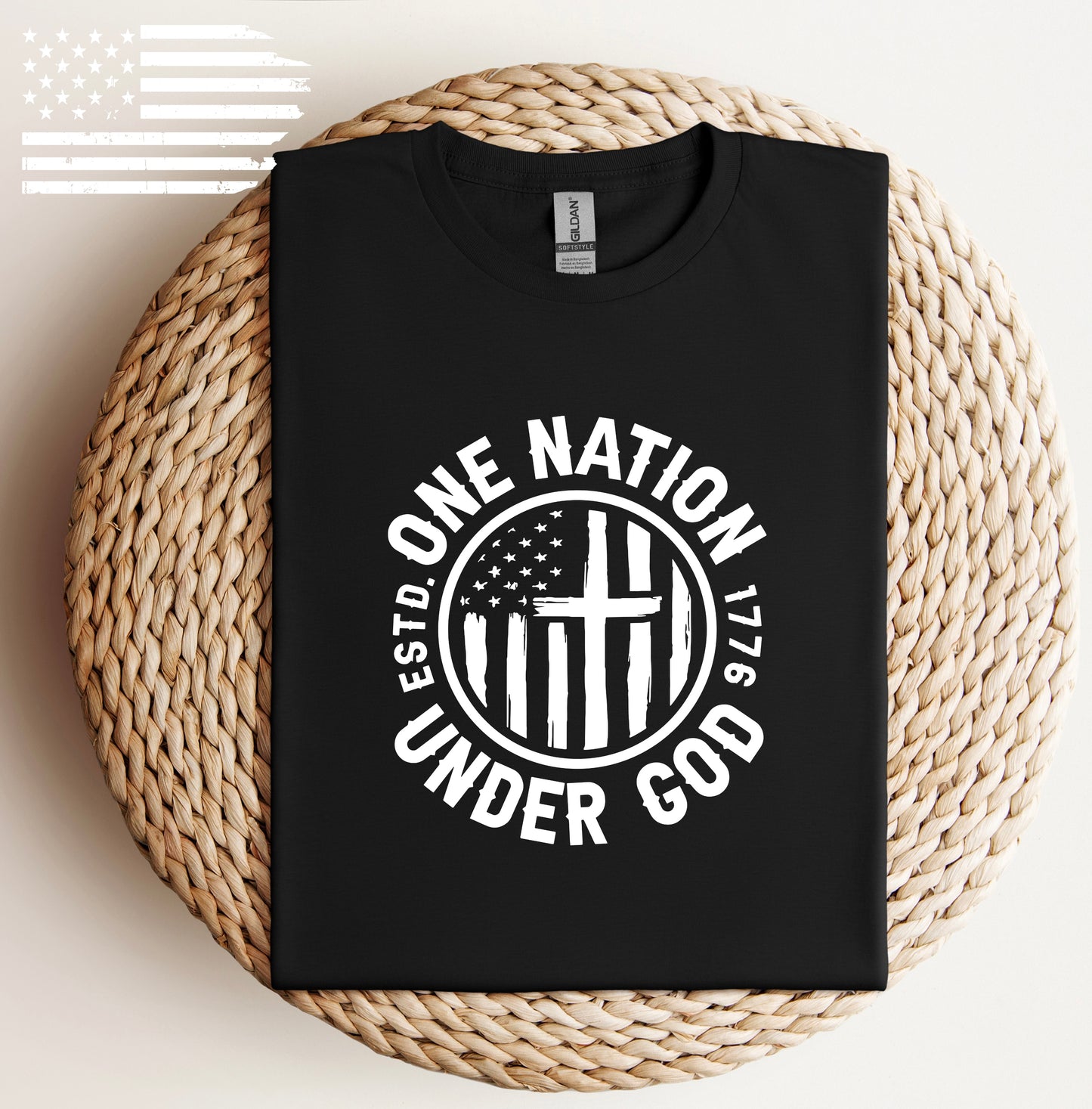 One Nation With Flag Sleeve