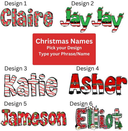 Christmas Name Shirt 2 (Short Sleeve)